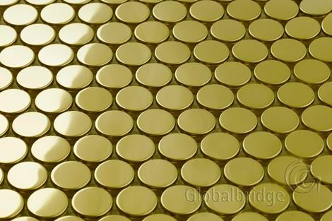 Penny Round Stainless Steel Metal Mosaic