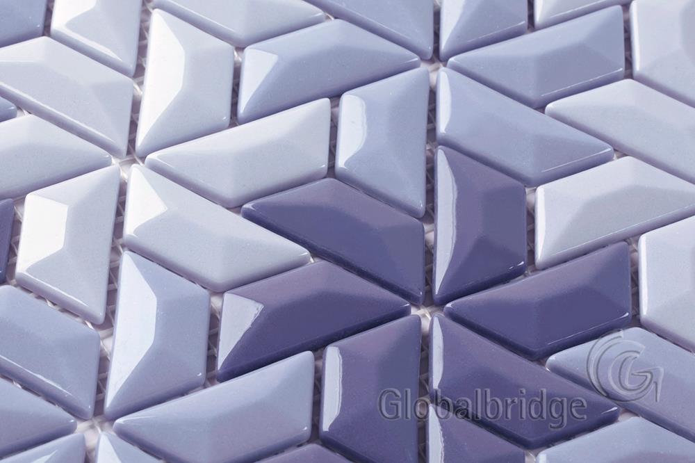 Trapezoid Shape Fullbody Mosaic Tile Wall