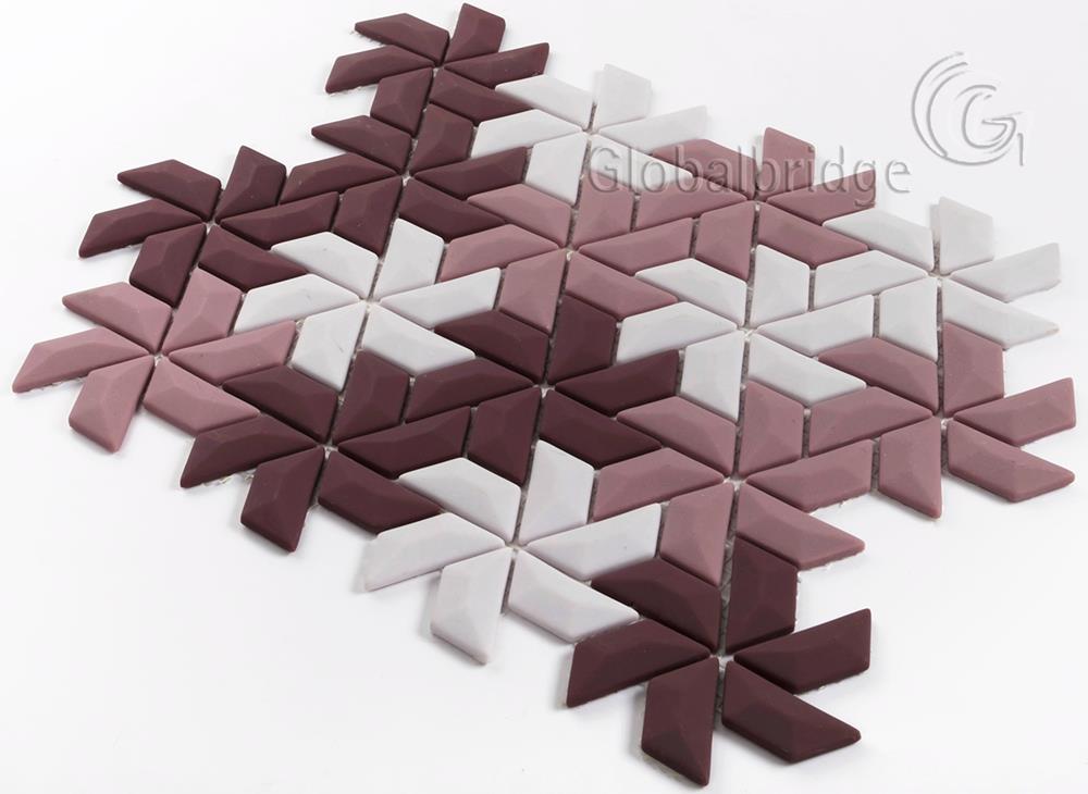 Trapezoid Shape Fullbody Mosaic Tile Wall