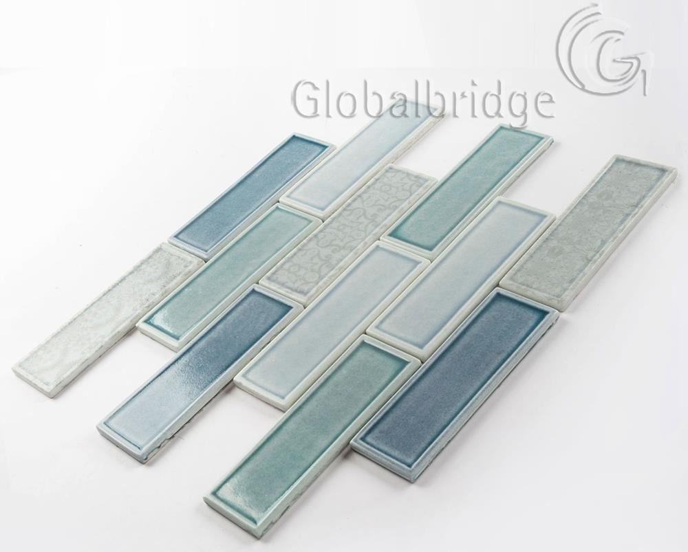 Crystal Glazed Bathroom Recycle Glass Mosaic