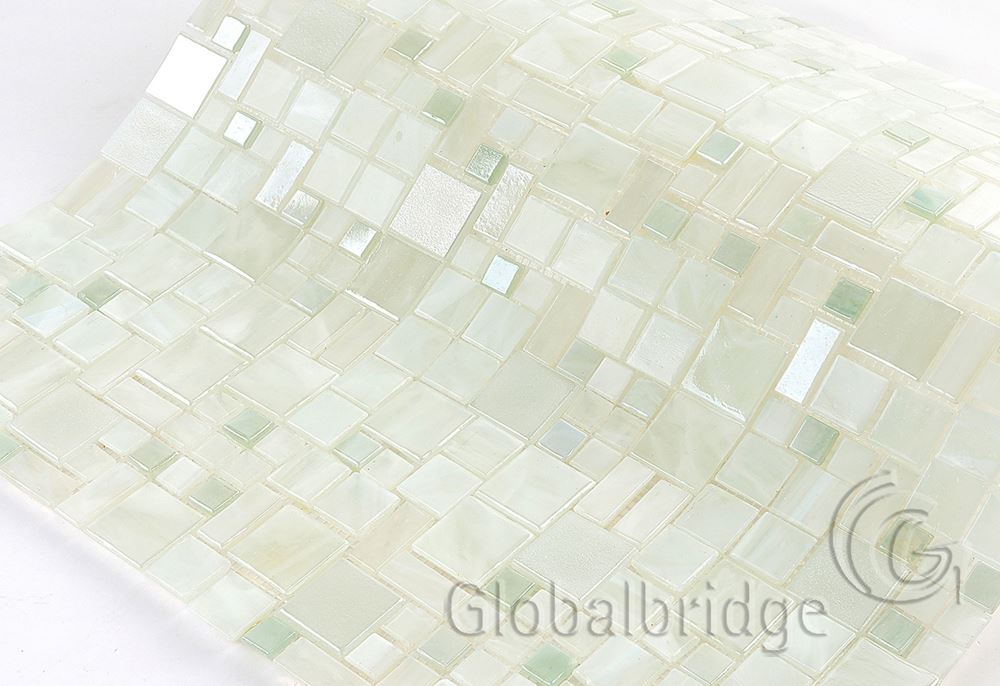 Square Mix Stable Glass Mosaic Wall Tile