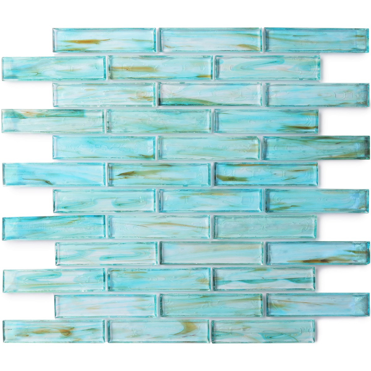 Glass subway tile kitchen backsplash mosaic