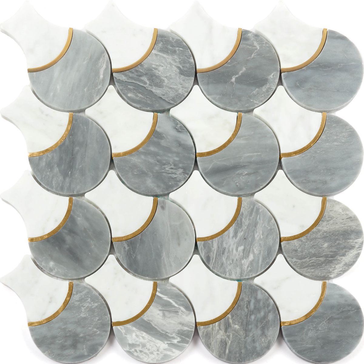 Stone and metal Mosaic Wall Tile 