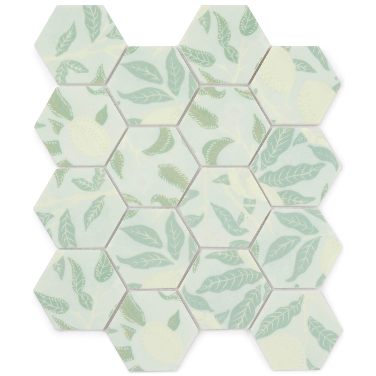 Printed Enamel-Herb-Hexagon 