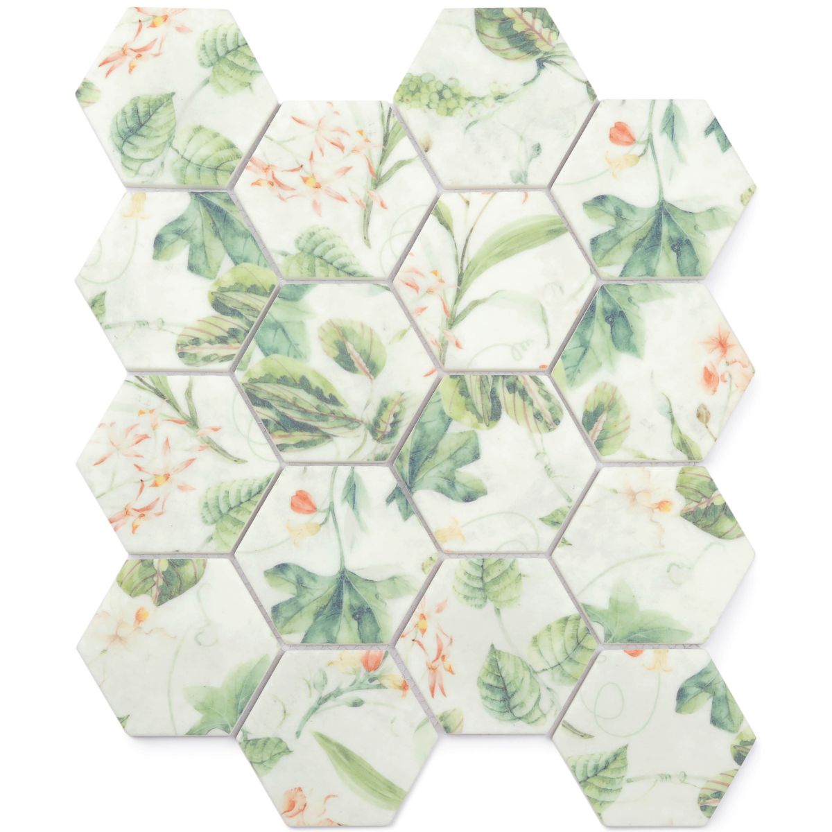 Printed Enamel-Herb-Hexagon 