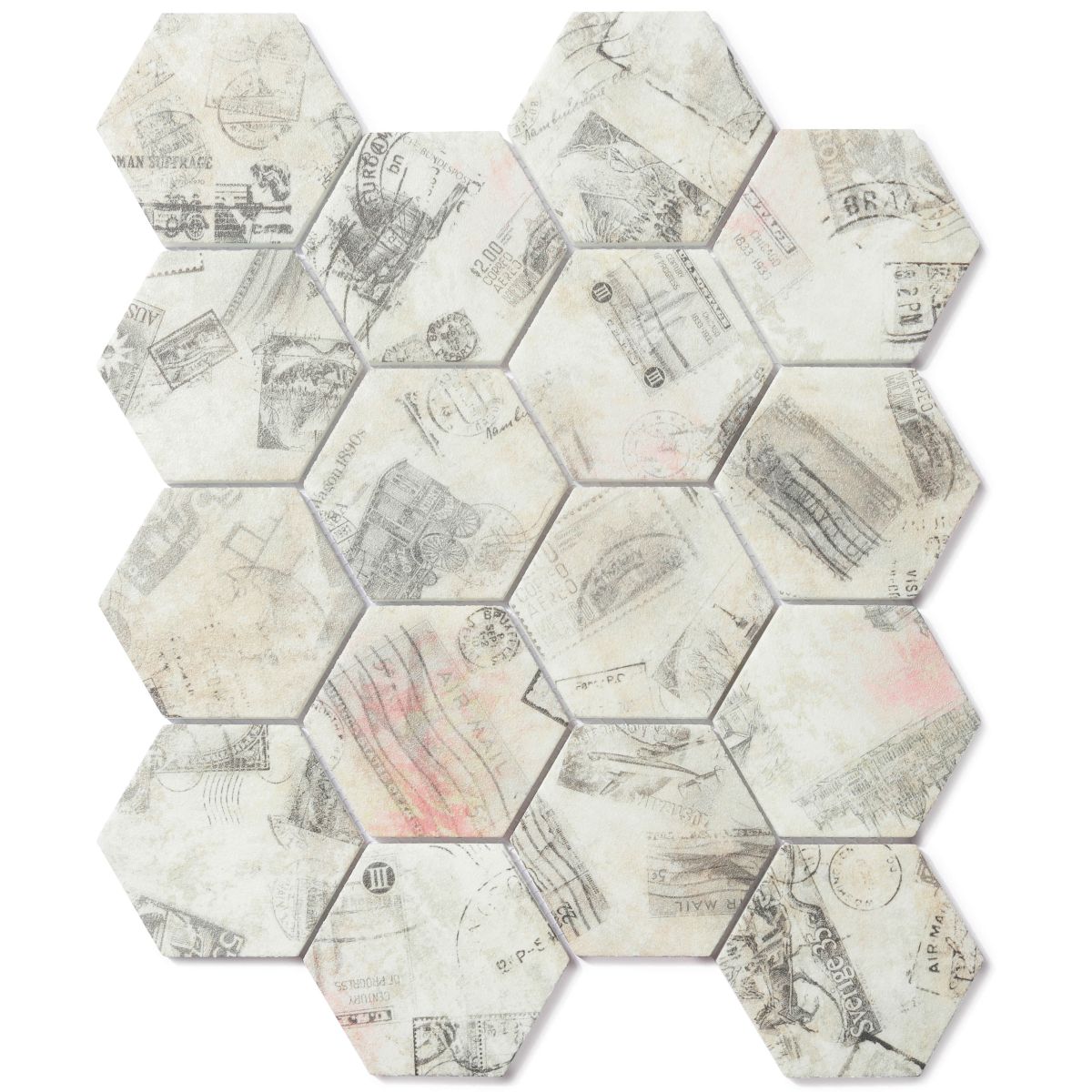 Printed Enamel-Herb-Hexagon 