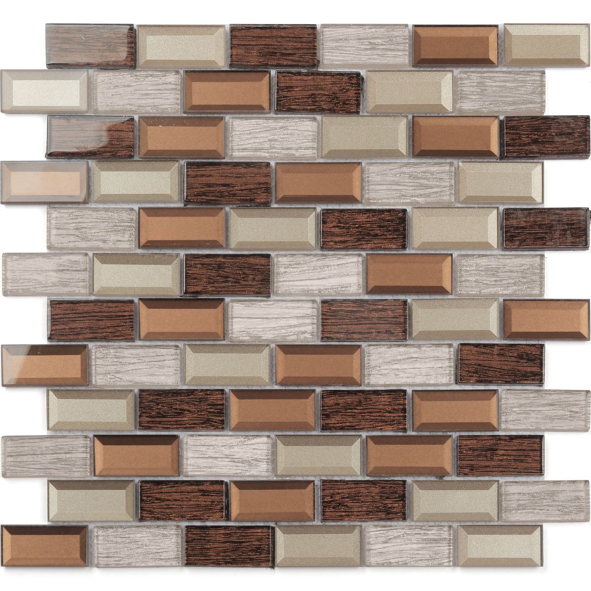 Long Bricks Shape Crystal Glass Mosaic for Kitchen