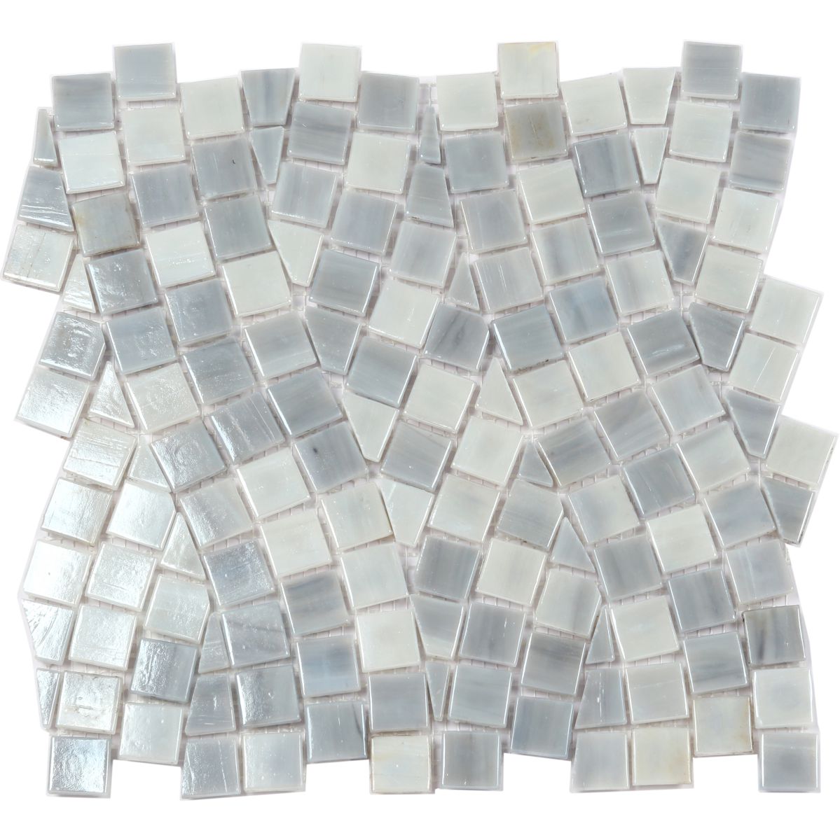 Hot Melt Glass Mosaic Design Pattern Pave- Grey