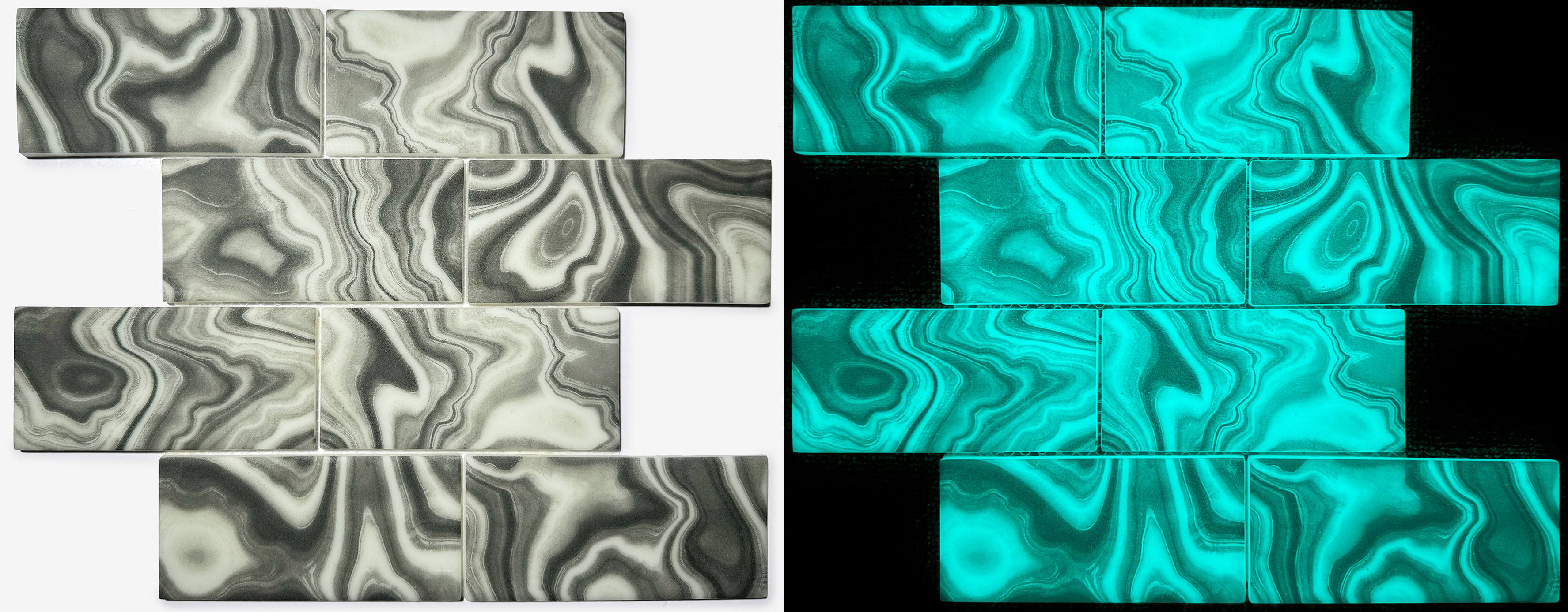 Enamel Glass Mosaic-Printed Luminous Enamel-Stone