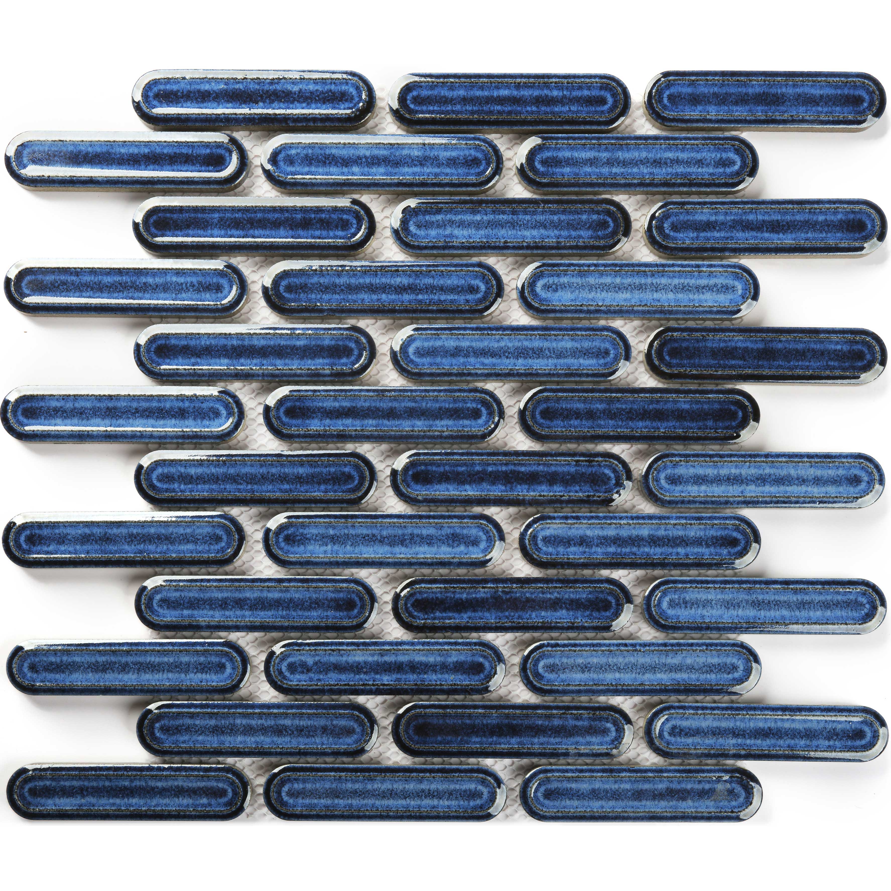 Porcelain Mosaic-Simplicity Style-PaperClip Glazed-Side Ellipse