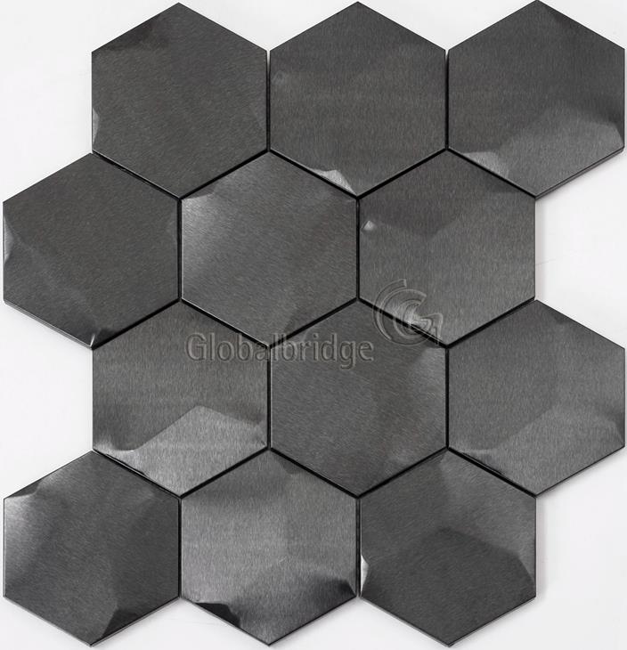 3D Stainless Steel Metal Mosaic Tile