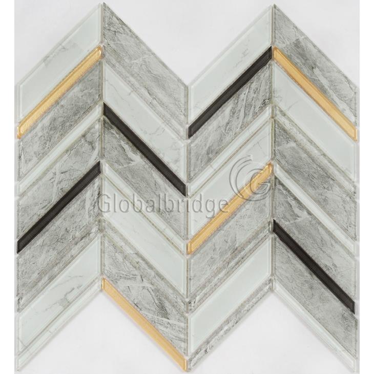 Nature Engraving stone mosaic wall tile