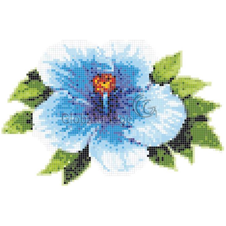 Booming Flower Mosaic Art Work For Pool