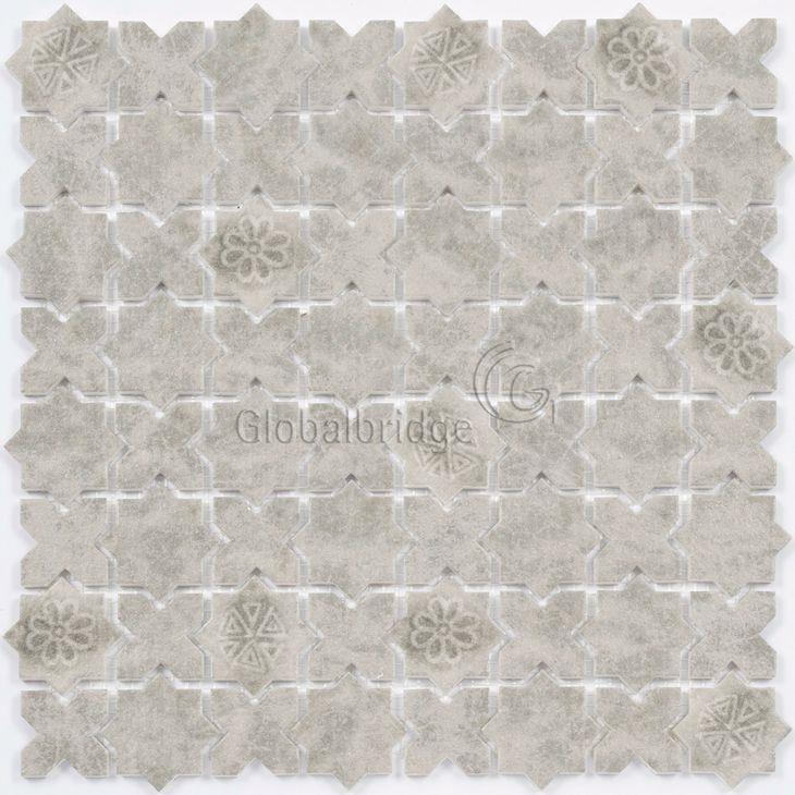 Nature Engraving stone mosaic wall tile