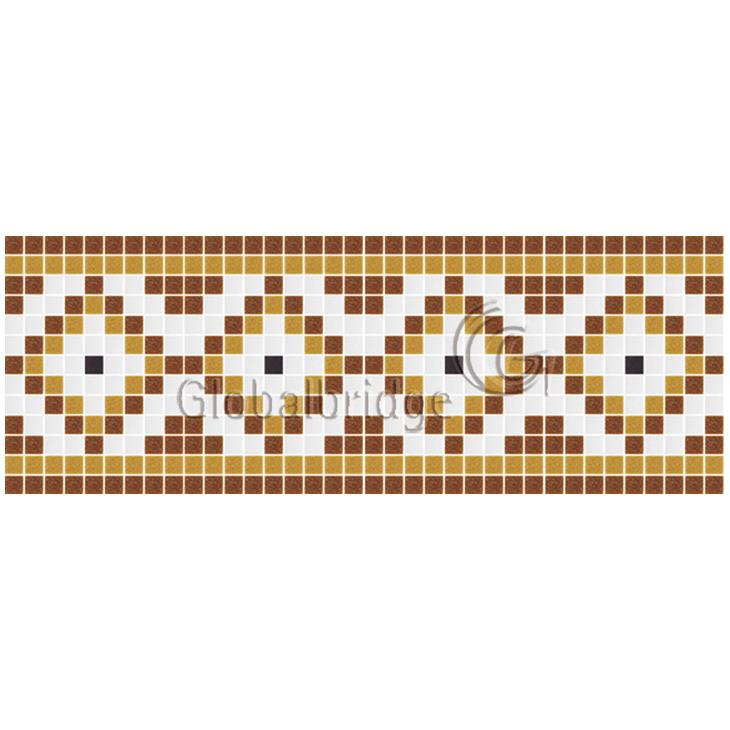 Soft Brown Glass Mosaic Pazzle Border